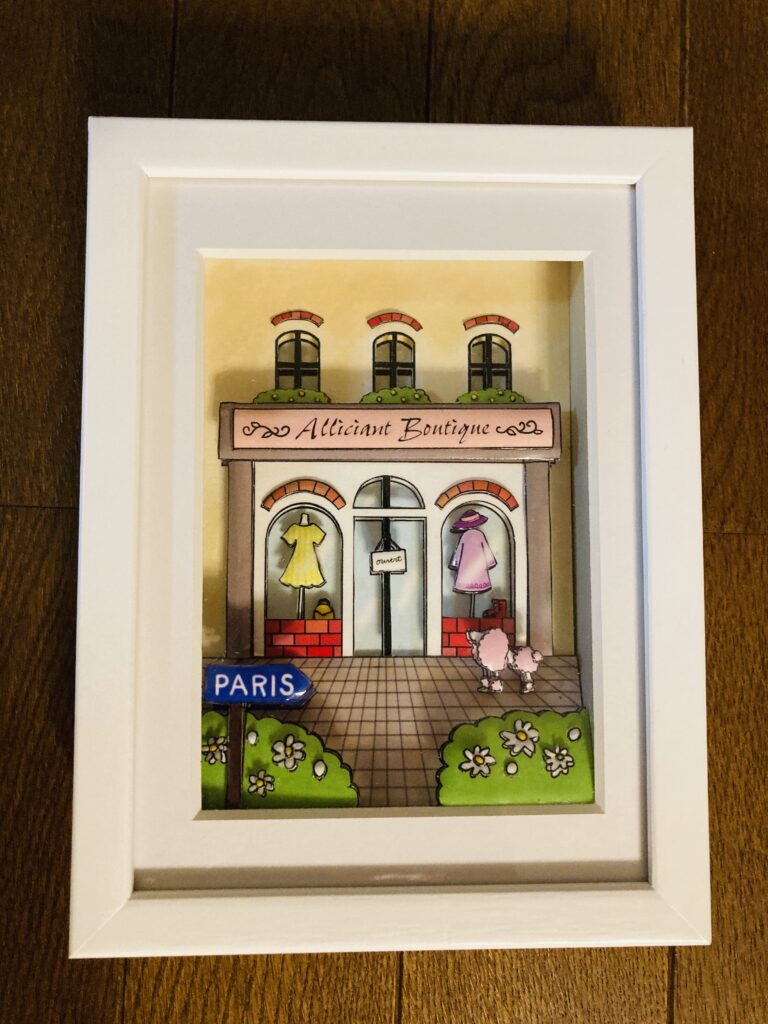 シャドーボックス(本屋) ハンドメイド （メモリアルボックスの手作り  