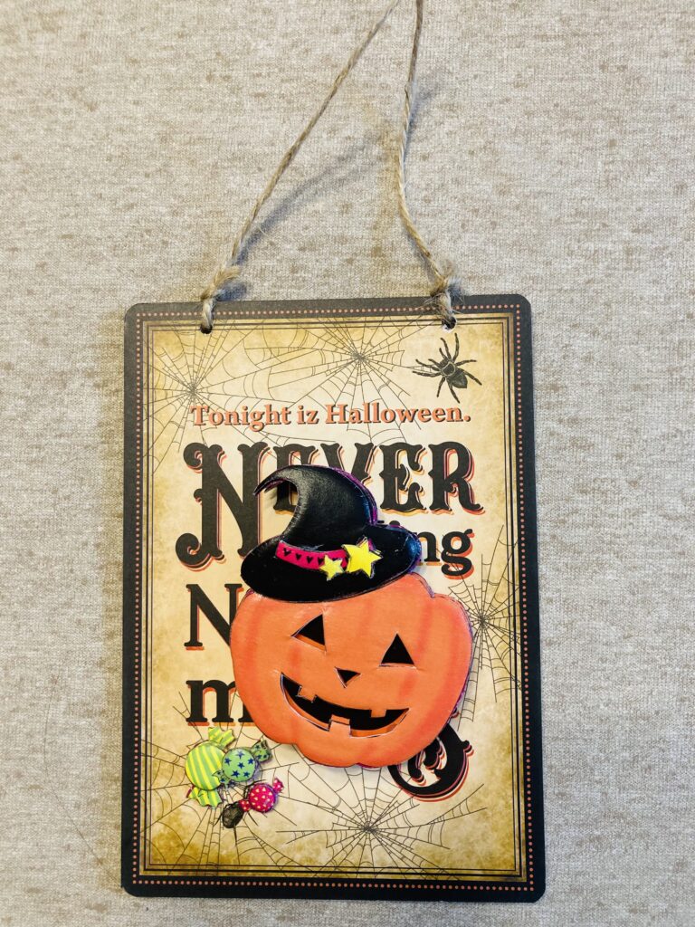 「ハロウィンかぼちゃ」のシャドーボックス作品