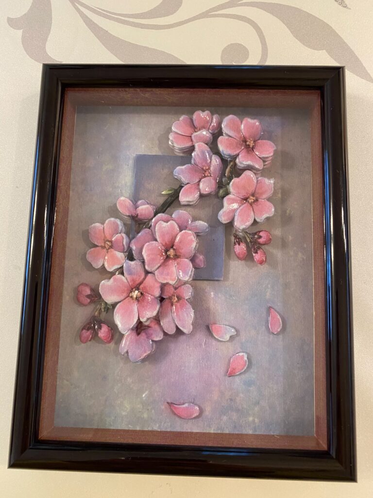 「桜」のシャドーボックス作品