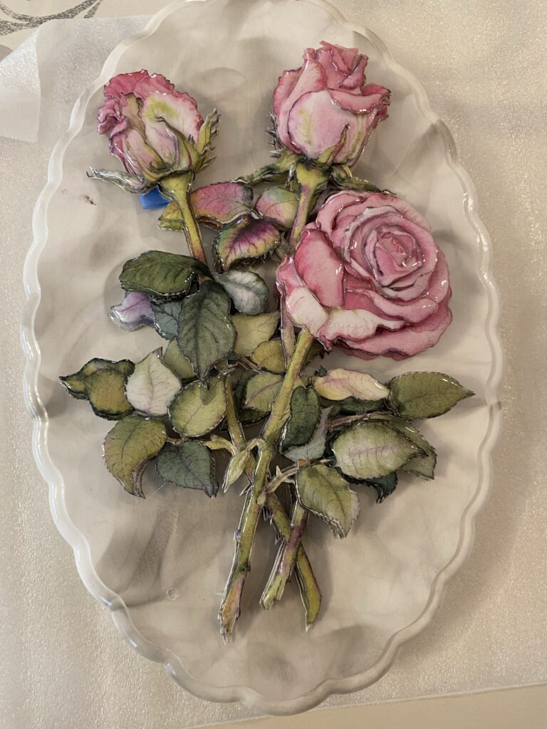 「薔薇」のシャドーボックス作品