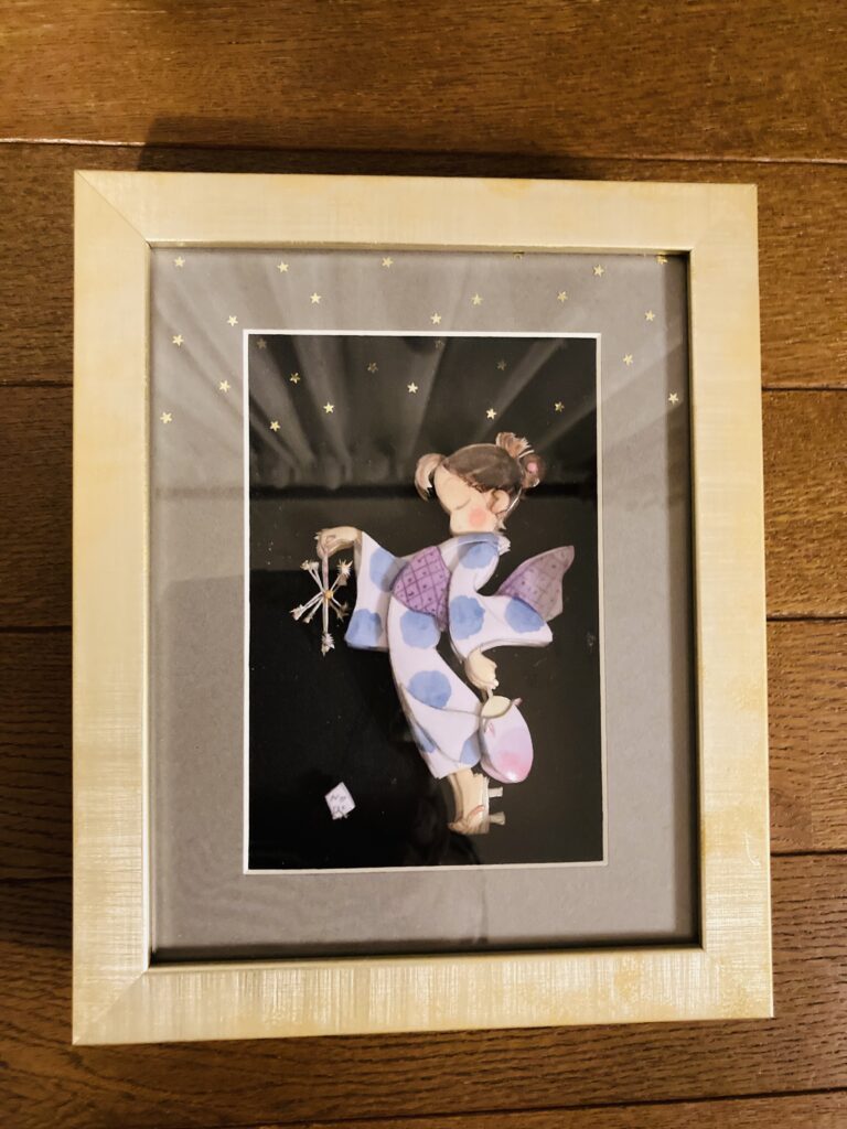 「イナバウアー」のシャドーボックス作品