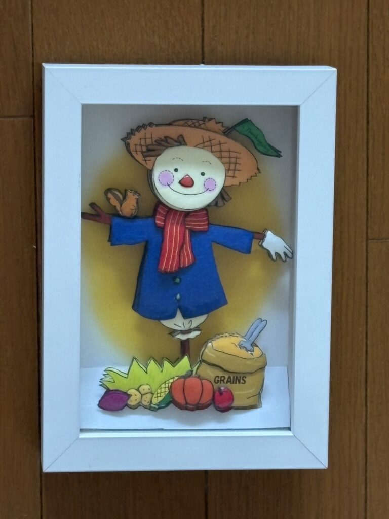 「かかし」のシャドーボックス作品