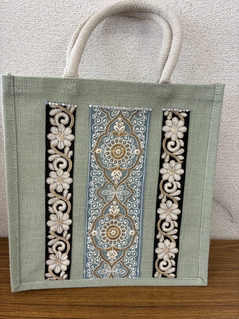 ジュートバックのデコパージュ作品　その2